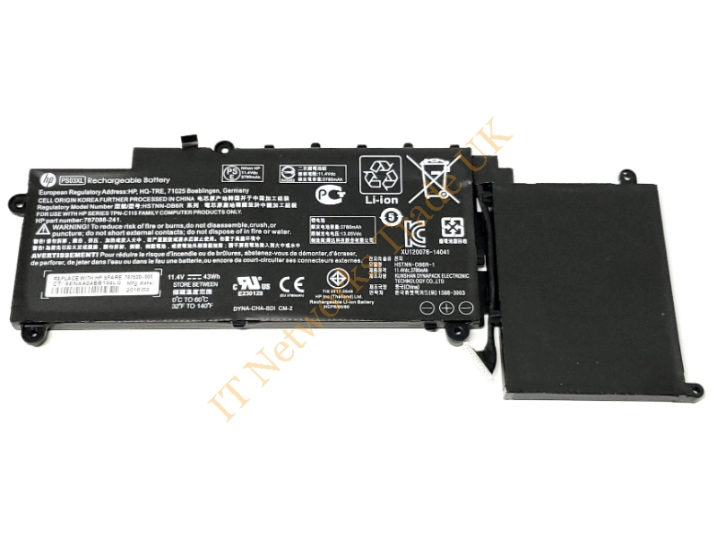 787520-005 HP 3-Cell 43Wh 3.82Ah Li-Ion Battery for Stream X360 787520-005 Laptop Battery