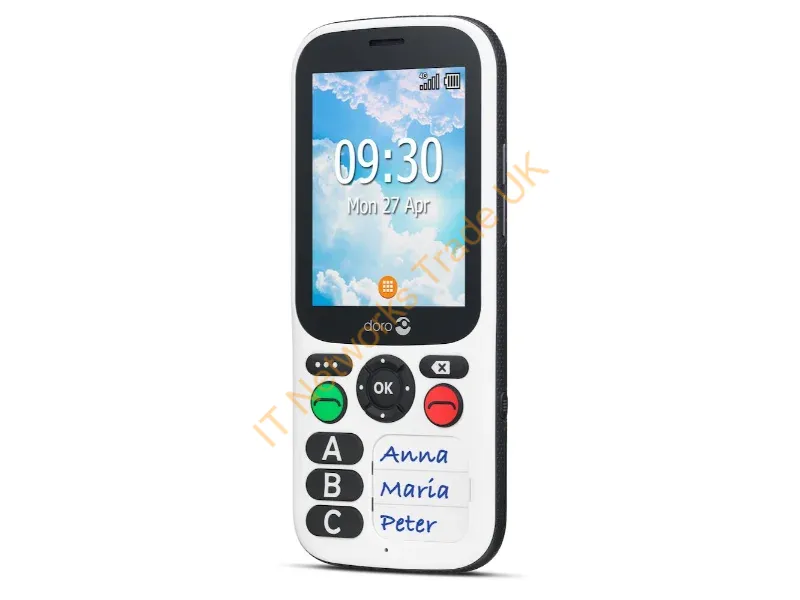 7978 - Doro 780X IUP 7.11 cm (2.8") 117 g Black, White Feature phone