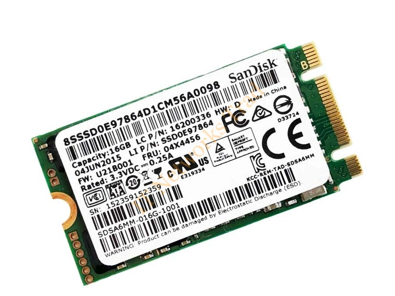 798573-001 HP 16GB uMulti-Level Cell (MLC) SATA 6Gb/s M.2 2242 Solid State Drive SSD Storage