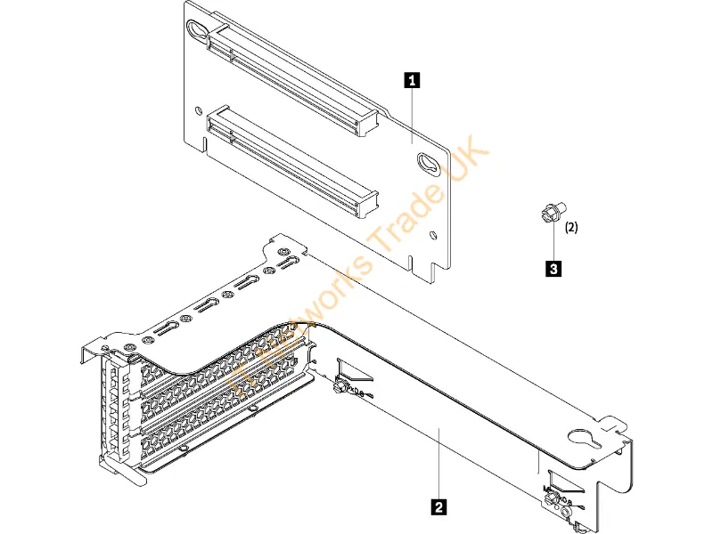 7xH7A02678 Lenovo x16/x8 PCI Express FH Riser 1 Kit for ThinkSystem SR550 / SR590 / SR650 Server Accessory