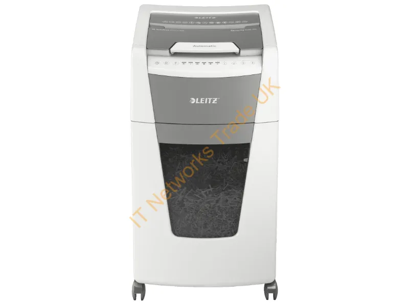 80161000 - Leitz P5 60L paper shredder Micro-cut shredding 55 dB 23 cm Black, Silver, White