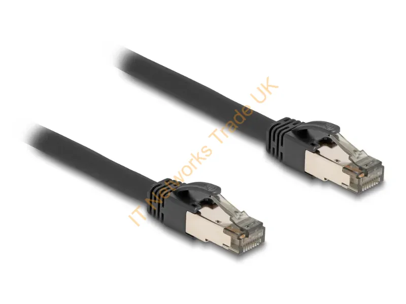 80244 - DeLOCK RJ45 Network Cable Cat.6A U/FTP ultra flexible with inner metal jacket 10 m black