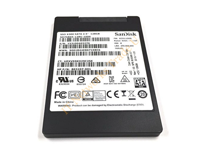 803207-001 HP 128GB Triple-Level Cell (TLC) SATA 6Gb/s 2.5-inch Solid State Drive SSD Storage