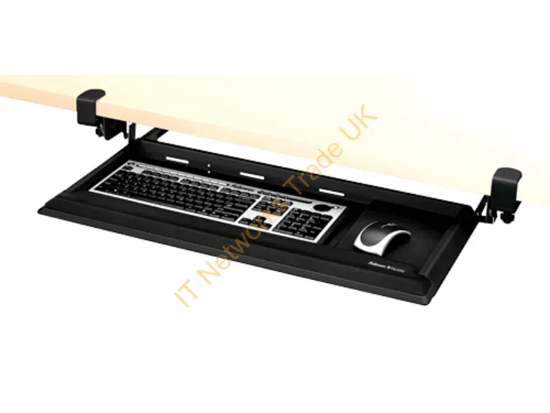 8038302 - Fellowes Designer Suites Deskready Keyboard Drawer Black Plastic