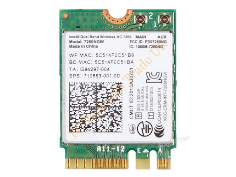 806721-001 HP Intel Dual Band-ac 8260ngw Wi-Fi & Bt 4.2 Combination Adapter for EliteBook 840 G3 Notebook