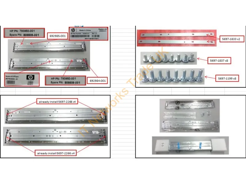 809809-001 HP Rail Kit for Server Server Accessory