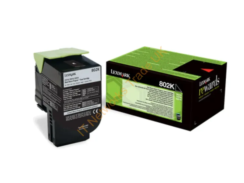 80C20K0 - Lexmark 80C20K0/802K Toner-kit black return program, 1K pages ISO/IEC 19798 for Lexmark CX 310/410/510