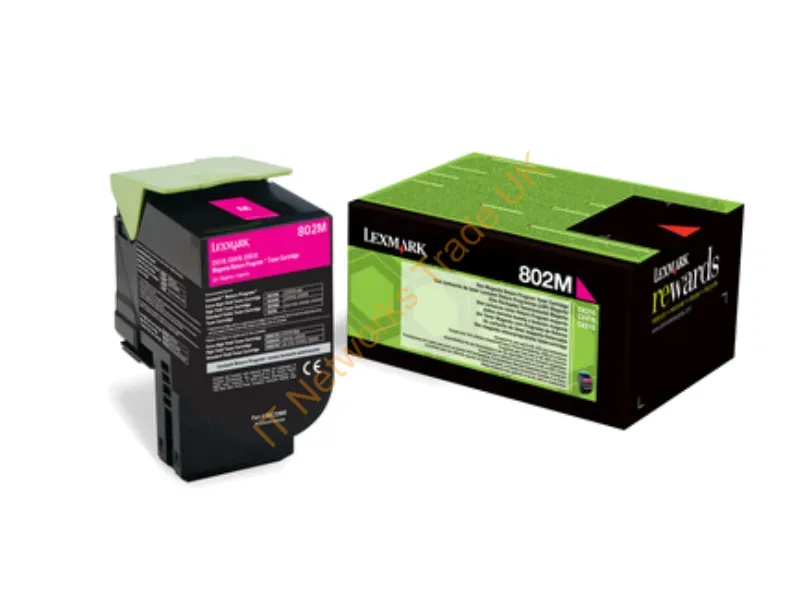 80C20M0 - Lexmark 80C20M0/802M Toner-kit magenta return program, 1K pages ISO/IEC 19798 for Lexmark CX 310/410/510
