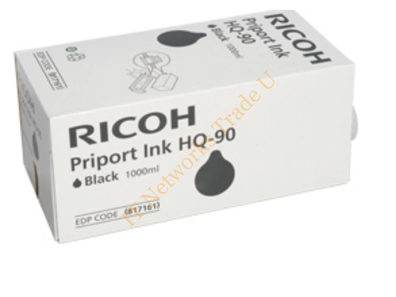817161 - Ricoh 817161 (HQ 90) Ink cartridge black, 1,000ml, Pack qty 6 Accessory