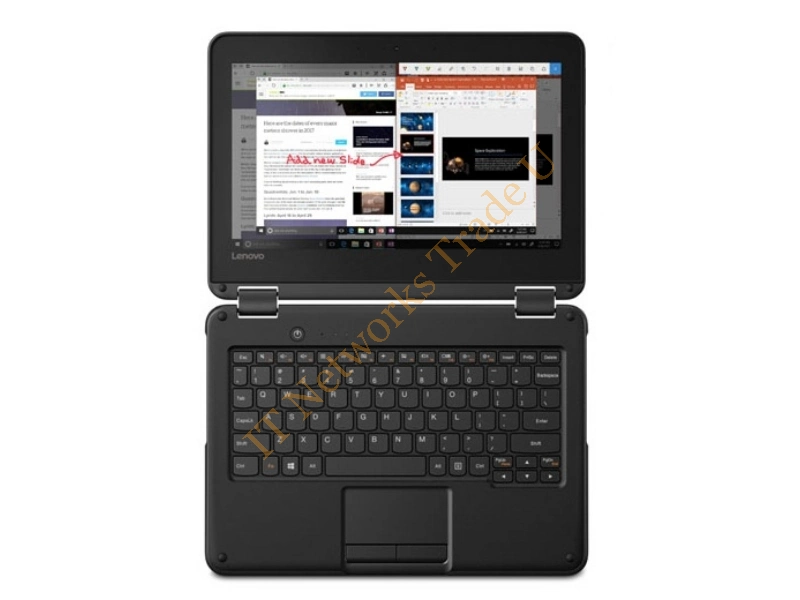 Lenovo 300e 1.1GHz N3450 11.6" 1366 x 768pixels Touchscreen Black Hybrid (2-in-1) Laptop System