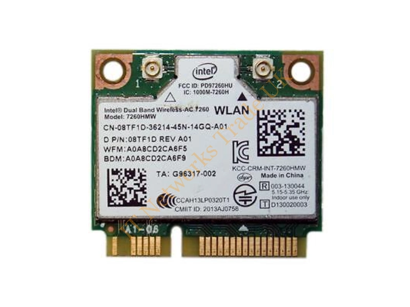 81WMJ Dell Wirelss Wifi LAN Card Intel Centrino-N 7265 Mini PCI-Express 802.11ac/a/b/g/n Half-Height Bluetooth Dual Band Latitude E7440