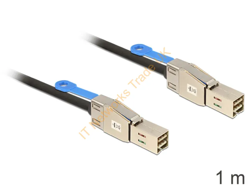 83394 - DeLOCK 83394 Serial Attached SCSI (SAS) cable 1 m Black, Silver