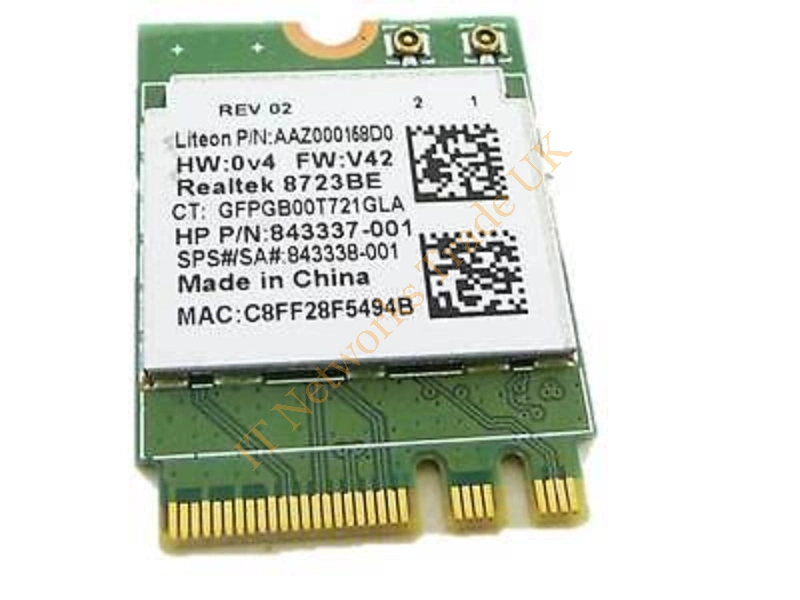 843338-001 HP 802.11 b/g/n 1x1 + Bluetooth 4.0 Combination WLAN Module Wireless LAN Card