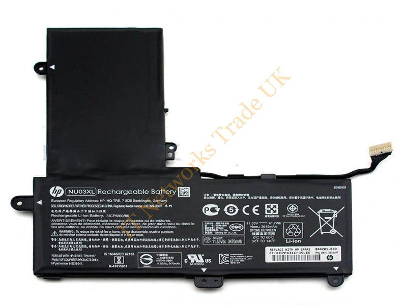 844201-850 HP 3-Cell 3615mAh 41.7Wh 11.55V Li-Ion Battery for Pavilion X360 Series Laptop Battery