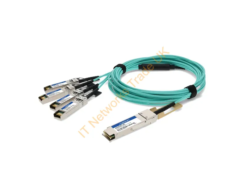 845420-B21-AO - Addon Networks 845420-B21-Ao Infiniband/Fibre Optic Cable 275.6" (7 M) Qsfp28 4X Sfp28 Aoc Aqua Color