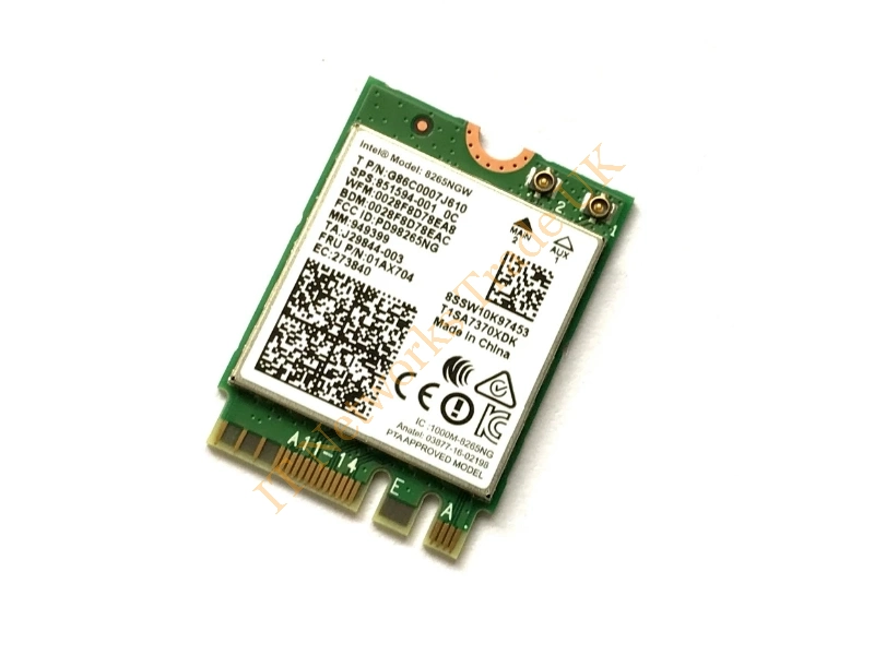851594-001 HP Intel Dual Band Wireless-AC 8265 M.2 Card 2.4 / 5 GHz Network Adapter