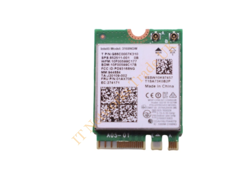 852510-001 HP 11ac INT 3168.NGWG M.2 MOW Wireless LAN for Pavilion 27-A227C All-in-one Network Adapter