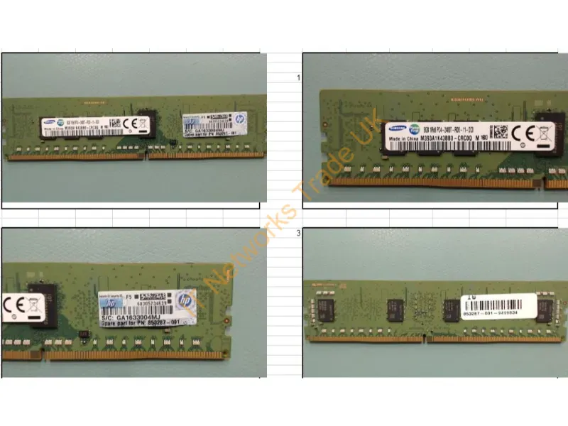 852545-001 - Hpe 852545-001 Memory Module 8 Gb Ddr4 2400 Mt/S 288-Pin Dimm