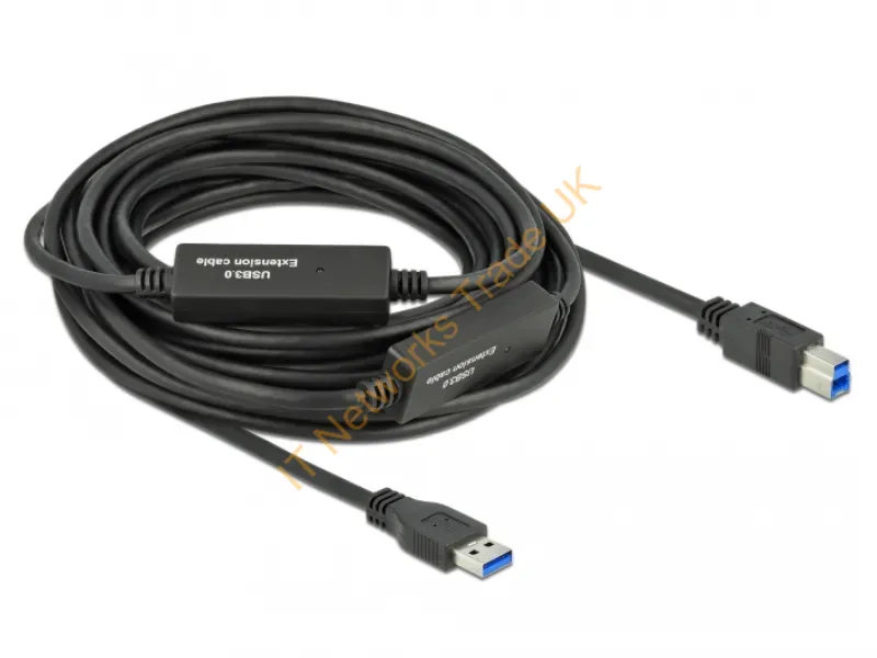85380 - DeLOCK 85380 USB cable USB 3.2 Gen 1 (3.1 Gen 1) 10 m USB A USB B Black