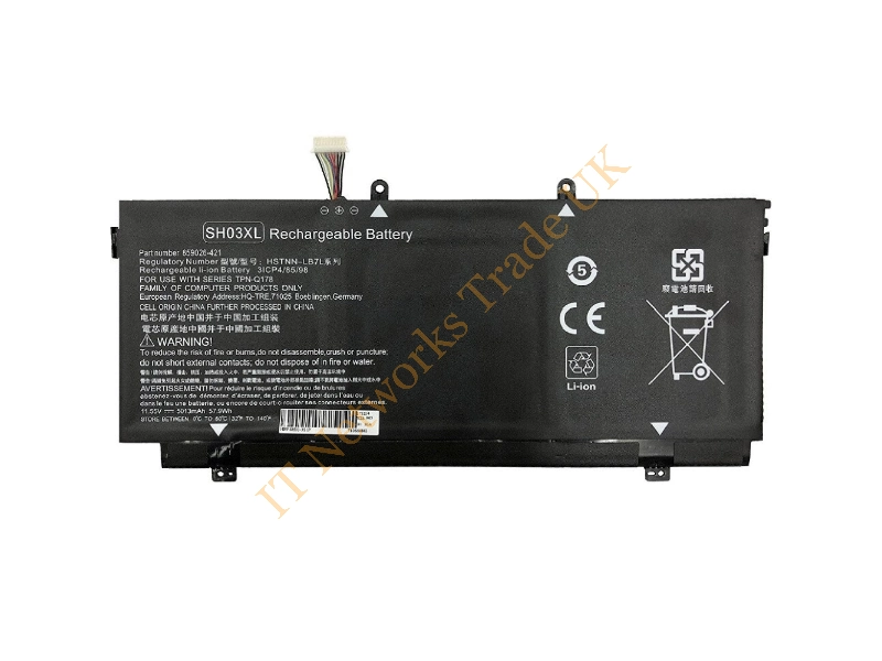 859356-855 HP 3-Cell 5200mAh 58Wh 11.55V Li-Poly Battery for Spectre x360 Series Laptop Battery