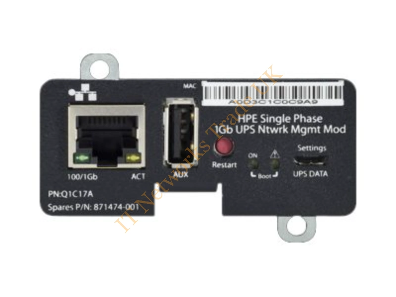 871474-001 HP Single Phase 1GB- UPS System Network Management Module
