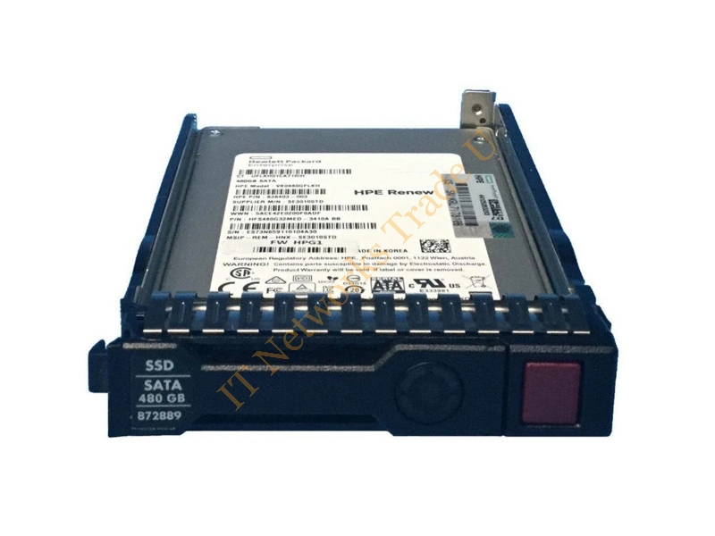 872889-001 HP 480GB SATA 6Gb/s Read Intensive 2.5-inch Solid State Drive SSD Storage