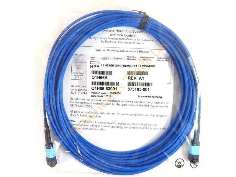 873184-001 HP 4m 13.12 ft Premier Flex MPO/MPO Optical Mode OM4 Long Fiber Cable