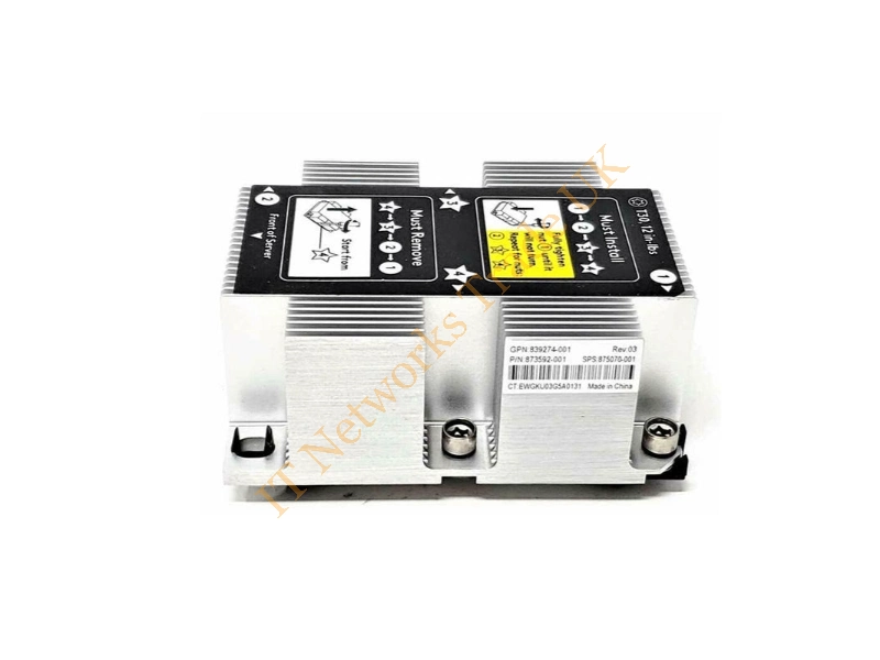 873592-001 HP Standard Heatsink for ProLiant DL380 G10 Server