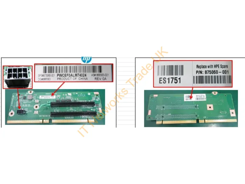 875060-001 HP PCA x16 PCI-Express S2/3 Riser Kit Server Accessory