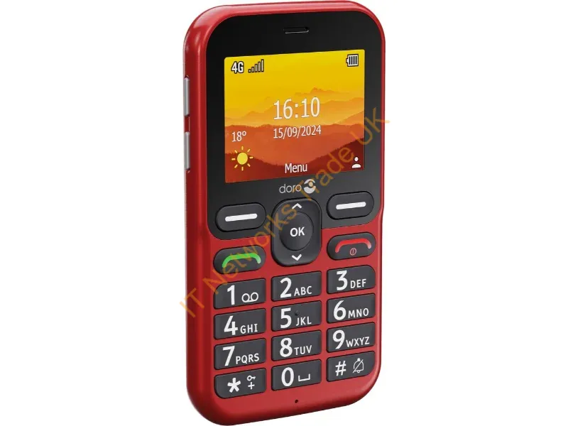 8756 - Doro Leva L11 6.1 cm (2.4") 118 g Red Feature phone