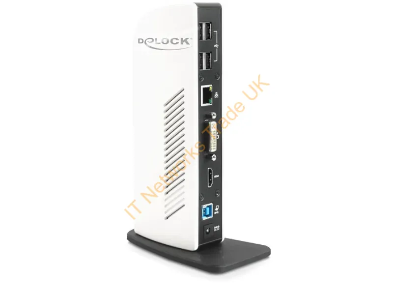 87568 - DeLOCK 87568 notebook dock/port replicator Wired Black, White