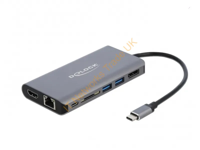 87683 - DeLOCK 87683 laptop dock/port replicator Wired USB 3.2 Gen 1 (3.1 Gen 1) Type-C Grey