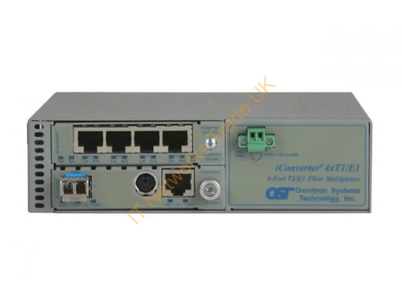 8820N-0-B - Omnitron Iconverter 4Xt1/E1 Mux/M Network Media Converter 1000 Mbit/S 850 Nm Multi-Mode Gray