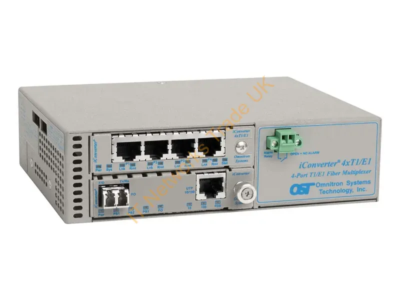 8827U-1-B - Omnitron Iconverter 4X T1/E1 + 10/100
