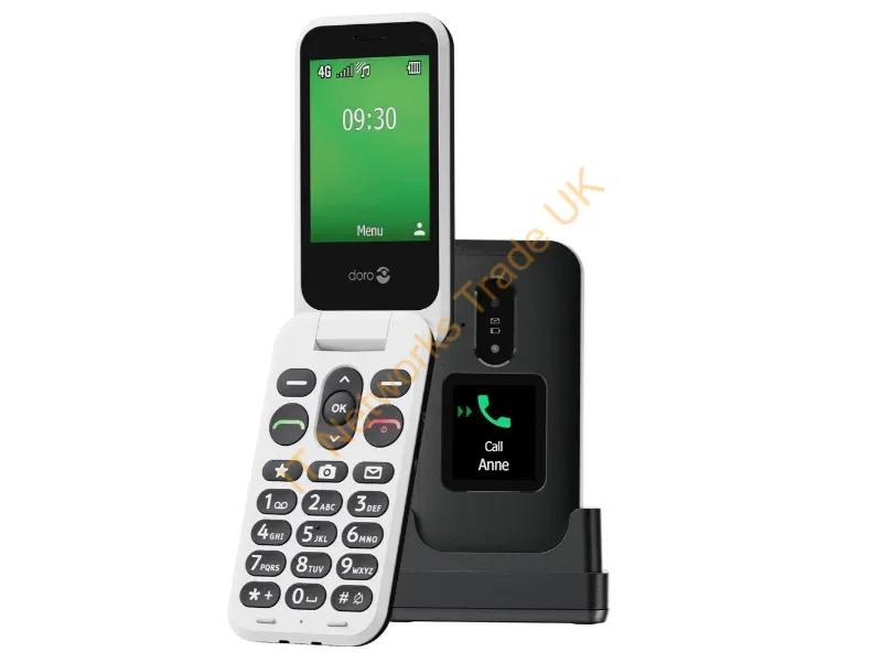 8993 - Doro Leva E30 7.11 cm (2.8") 142.7 g Black, White Feature phone