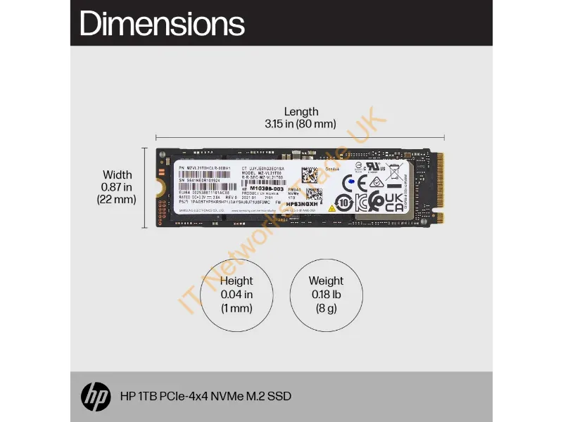 8C4X7AA - Hp 1Tb Pcie4X4 Nvme M.2 Ssd