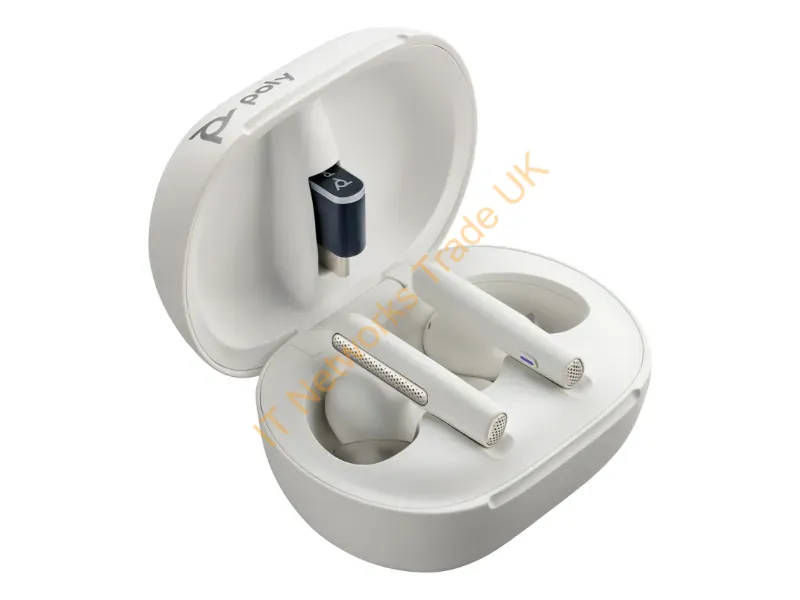 8L5B0AA - Hp Poly Poly Voyager Free 60/60+ Microsoft Teams White Earbuds (2 Pieces)