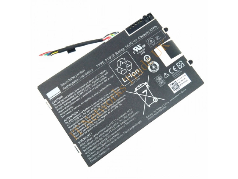8P6X6 Dell 14.8v 63wh Alienware M11x Battery Type Pt6v8 Laptop Battery