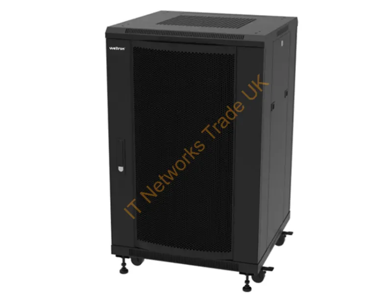 90-4090EN-22UFP - Weltron 90-4090En-22Ufp Rack Cabinet 22U Freestanding Rack Black