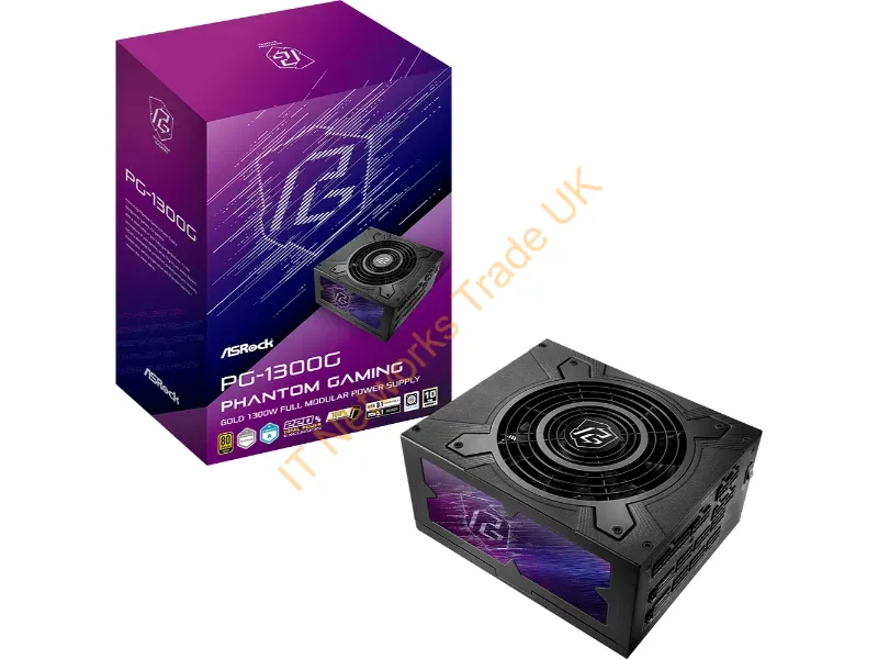 90-UXP130-GFEAAB - Asrock Phantom Gaming PG-1300G power supply unit 1300 W 20+4 pin ATX ATX Black