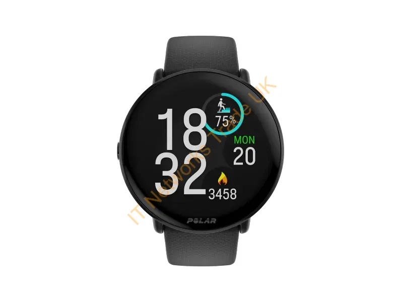 900110027 - Polar Ignite 3 3.25 cm (1.28") AMOLED 43 mm Digital 416 x 416 pixels Touchscreen Black GPS (satellite)