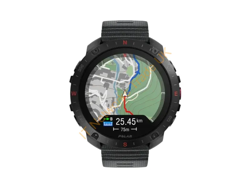 900110283 - Polar Grit X2 Pro 3.53 cm (1.39") AMOLED 48.6 mm Digital 454 x 454 pixels Touchscreen Black GPS (satellite)