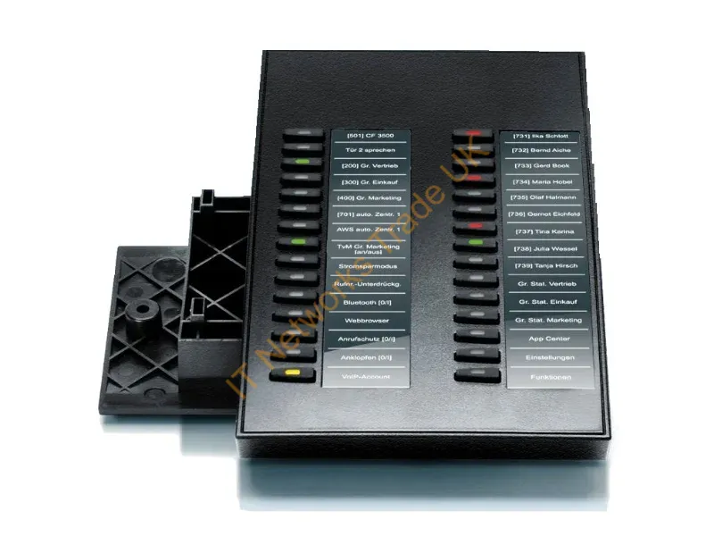 90582 - Auerswald COMfortel Xtension300 IP add-on module Black 30 buttons