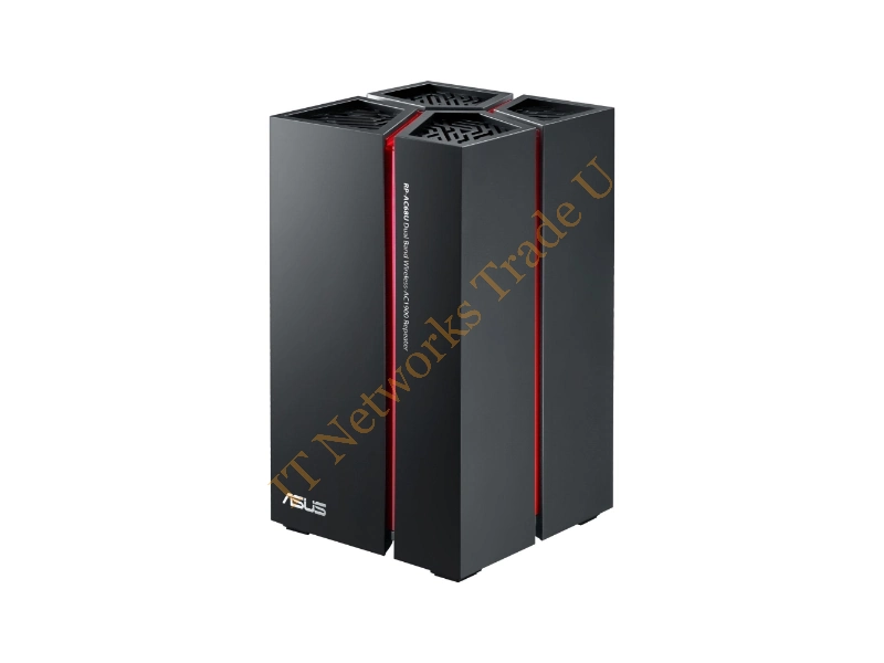 90IG01U0-BO3010 - ASUS RP-AC68U Black, Red Bridges
