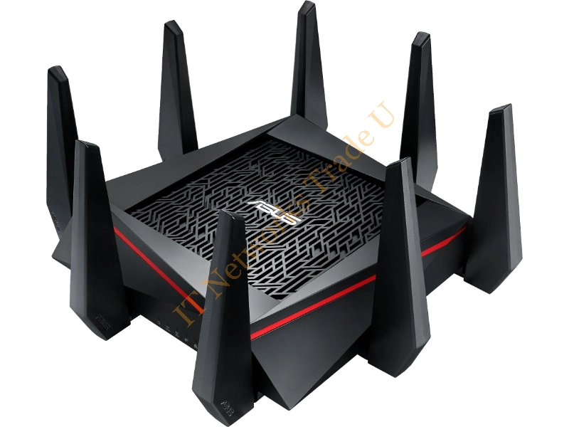 90IG0201-BM2G00 - ASUS RT-AC5300 Tri-band (2.4 GHz / 5 GHz / 5 GHz) Gigabit Ethernet Black,Red network wireless router