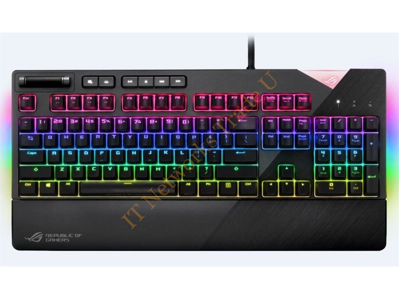 90MP00M0-B0EA00 - ASUS XA01 ROG Strix Flare USB QWERTY English Grey Keyboards