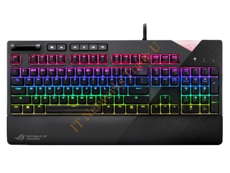 90MP00M1-B0EA00 - ASUS XA01 ROG Strix Flare USB QWERTY English Grey Keyboards
