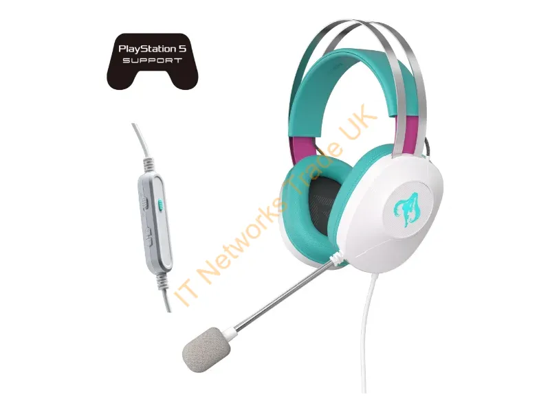 90YH048B-BHUA00 - ASUS TUF Gaming H1 Gen II Hatsune Miku Edition Headset Wired Head-band USB Type-A Pink, Turquoise, White