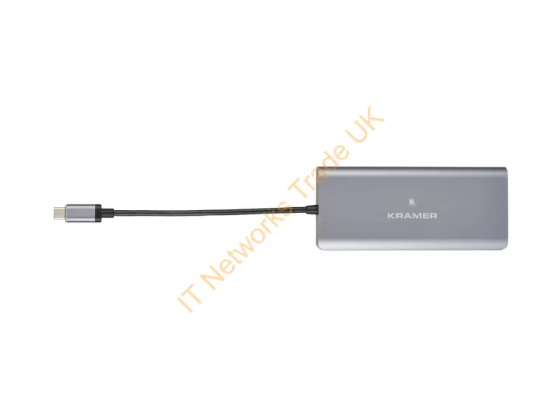 91-00015799 - Kramer Electronics Kdock-2 Wired Usb 3.2 Gen 1 (3.1 Gen 1) Type-C Black, Silver