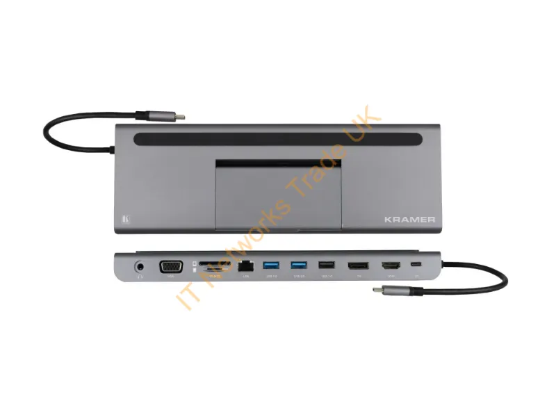 91-00015999 - Kramer Electronics Kdock-4 Wired Usb 3.2 Gen 1 (3.1 Gen 1) Type-C Silver